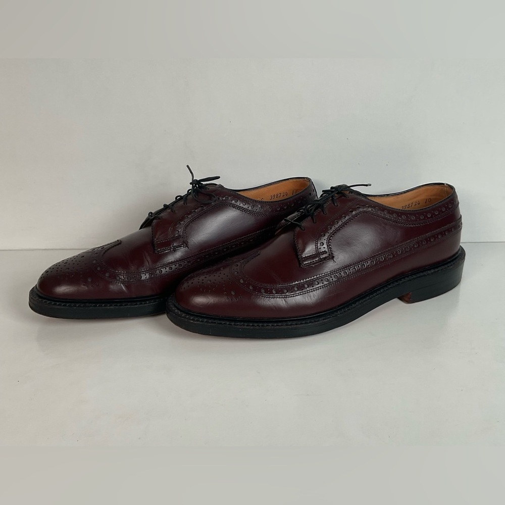 Nettleton Vintage Nettleton Cordovan Longwing Derby Shoes 10 C USA Made